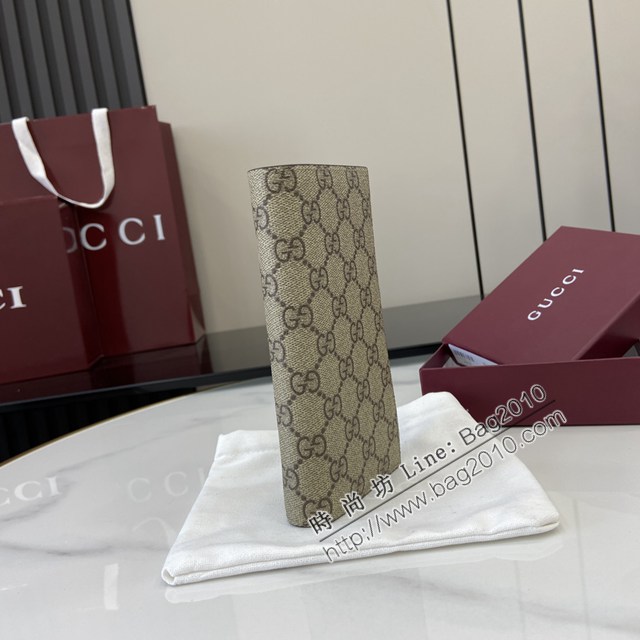 Gucci專櫃古馳最新款Emblem系列經典圖案錢包男士長錢夾 jh2700型號：821213